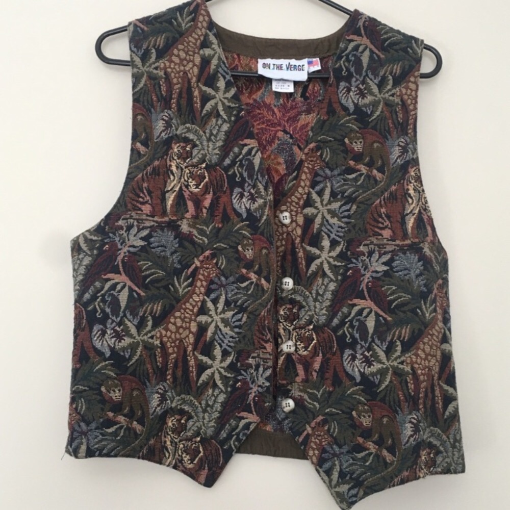 90s Vintage Jacquard Vest